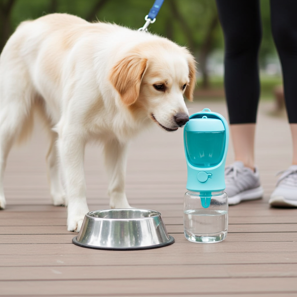 2-in-1 Portable Dog Water & Food Bottle