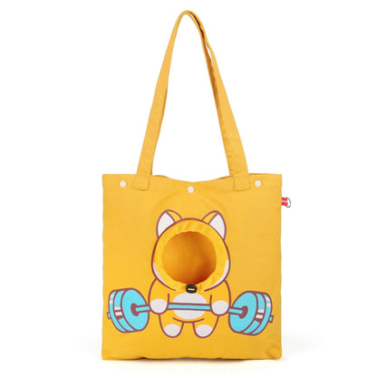 Canvas Pet Carrier Shoulder Bag for Cats & Small Dogs