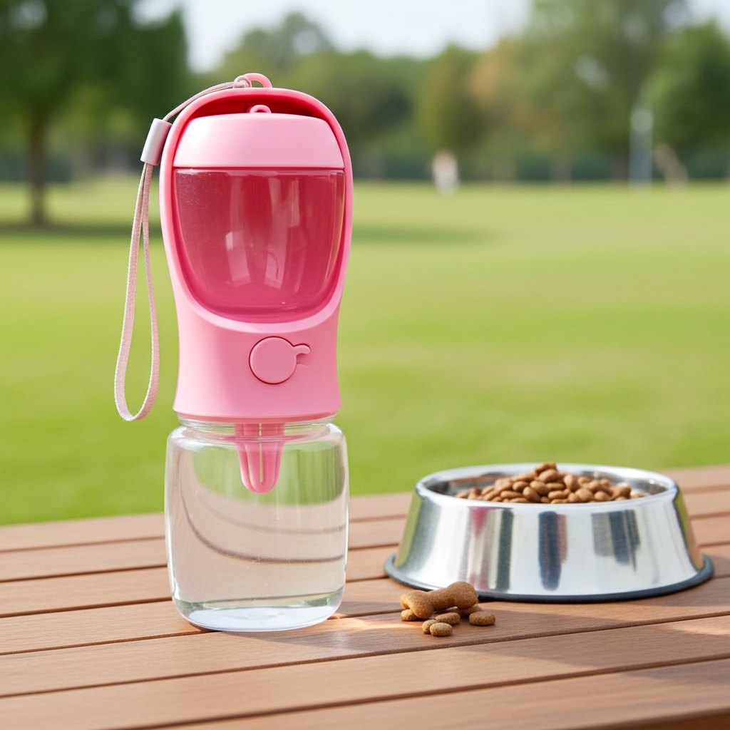 2-in-1 Portable Dog Water & Food Bottle