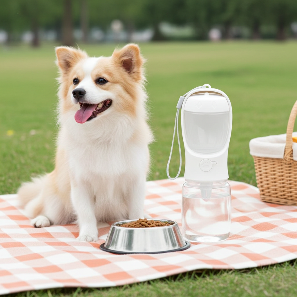 2-in-1 Portable Dog Water & Food Bottle