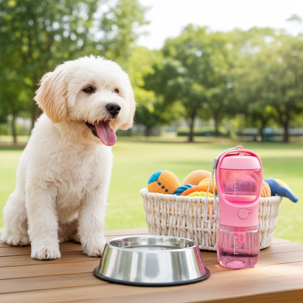 2-in-1 Portable Dog Water & Food Bottle