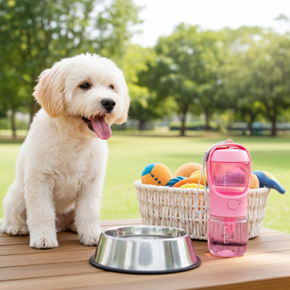 2-in-1 Portable Dog Water & Food Bottle