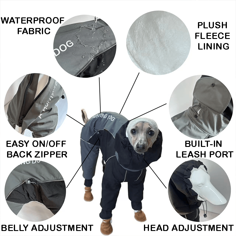 Winter Waterproof Windproof Onesie Italian Greyhound Whippet Clothes