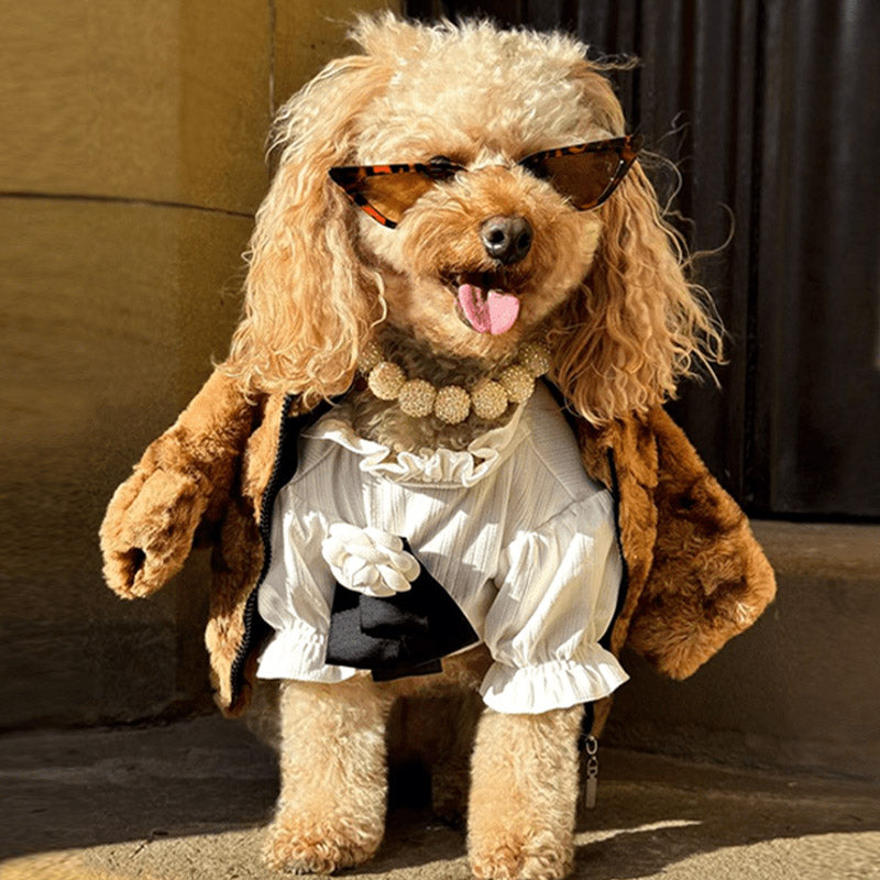 Faux Fur Zip Coat Jacket Dog Clothes Hot Likes