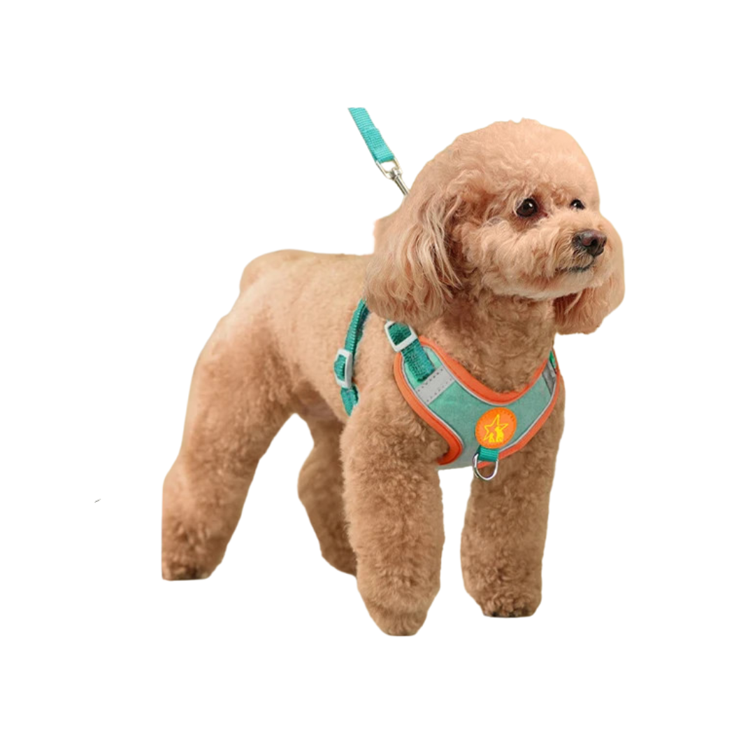 Dogs Harness Vest Walking Traction Rope Reflective Straps Soft Mesh