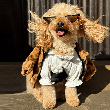 Faux Fur Zip Coat Jacket Dog Clothes Hot Likes