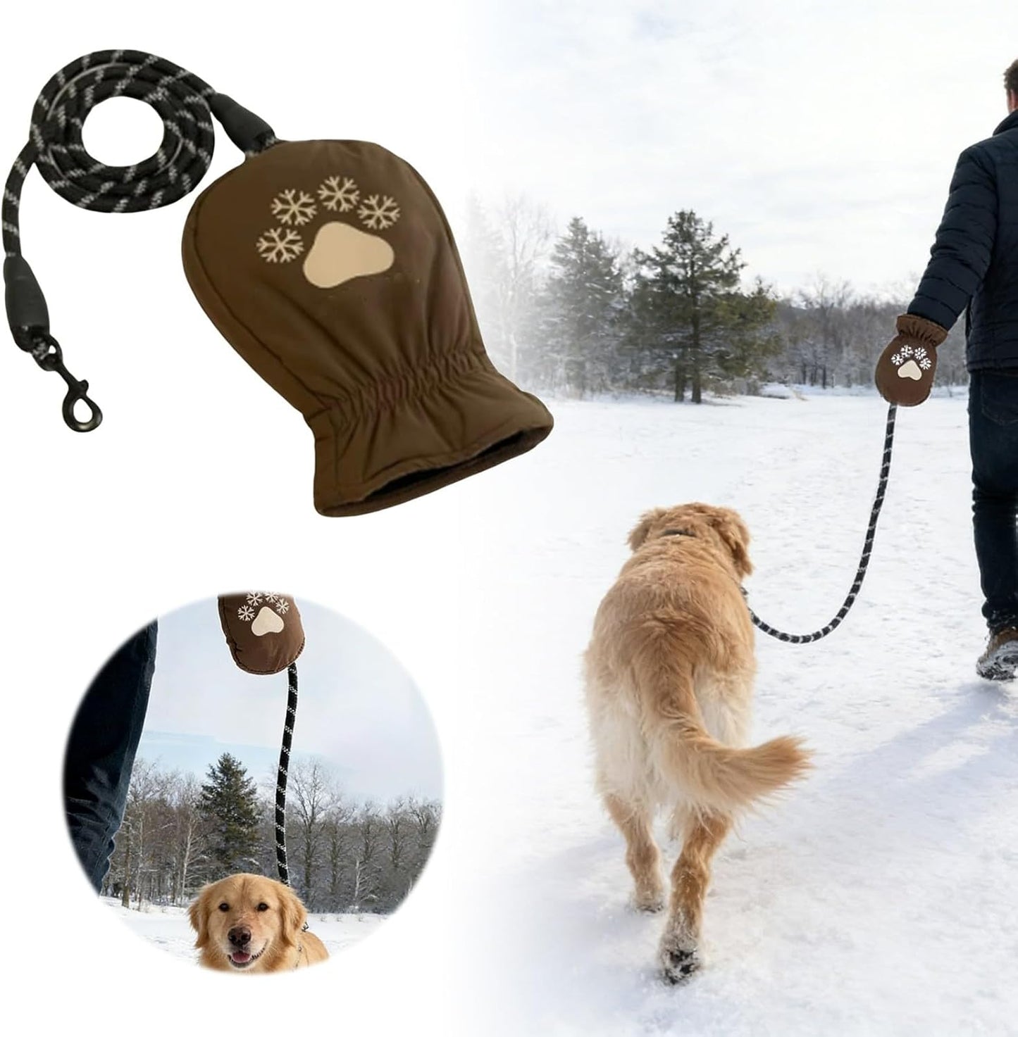 PawCraze™ Winter Hand Warmer Leash for Dog Walking