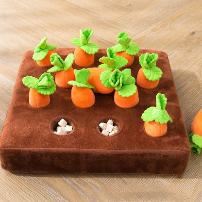 Interactive Carrot-Shaped Plush Radish Pulling Toy for Pets
