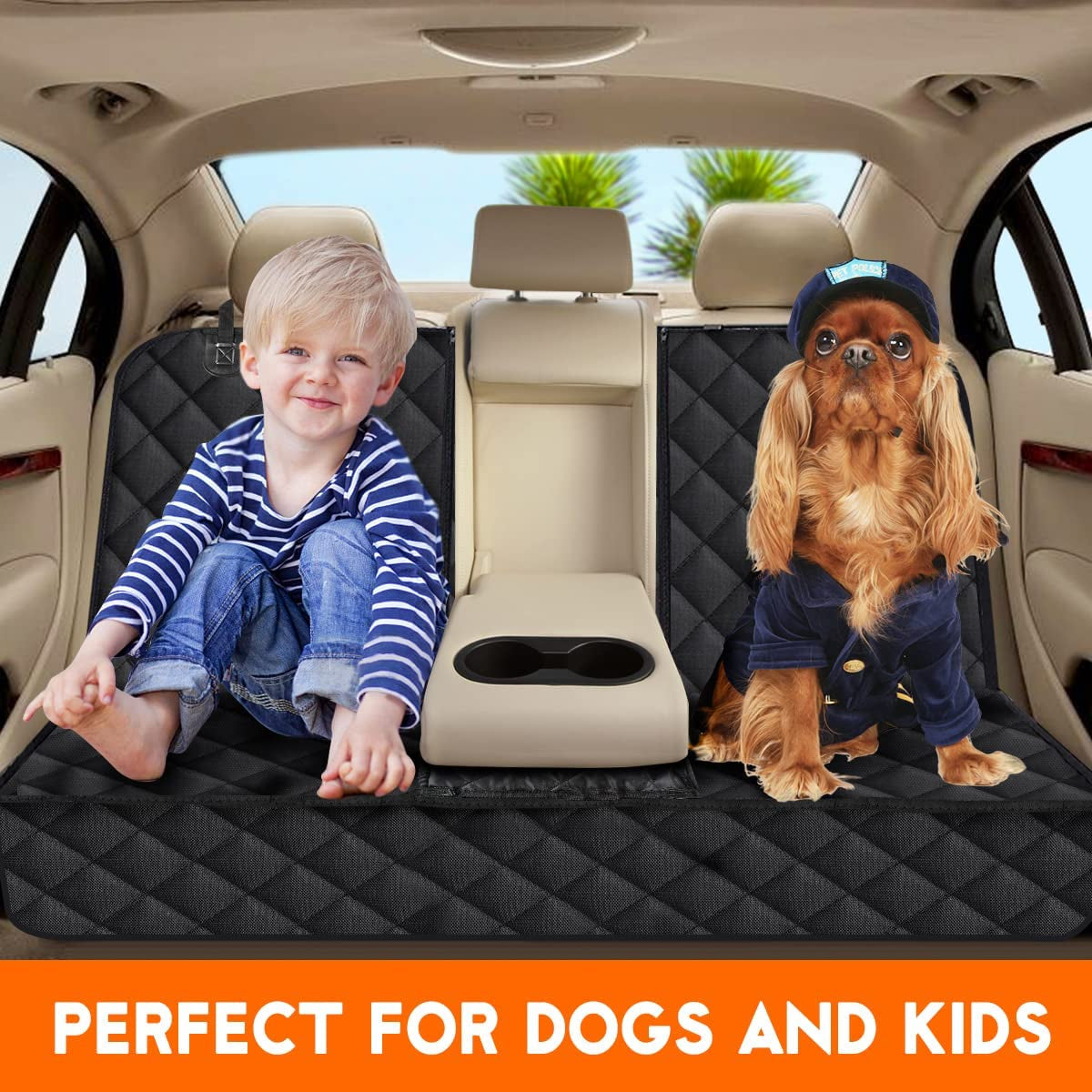 ComfyCruze™ Fitted  The Ultimate Fitted Backseat Protector for Pets & Kids