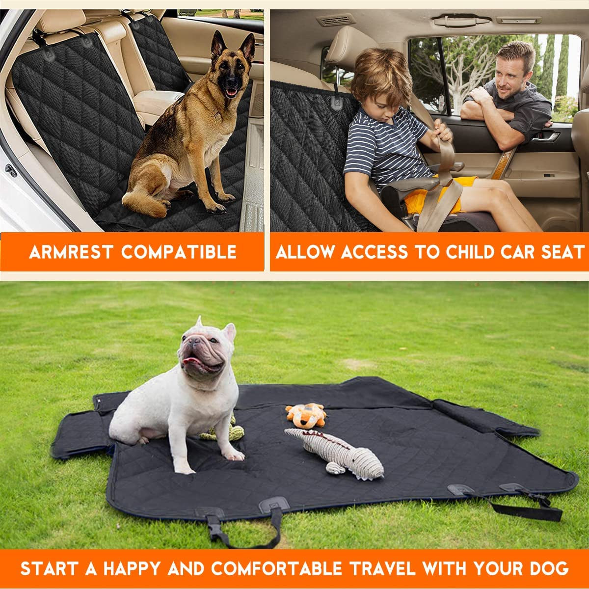 ComfyCruze™ Fitted  The Ultimate Fitted Backseat Protector for Pets & Kids