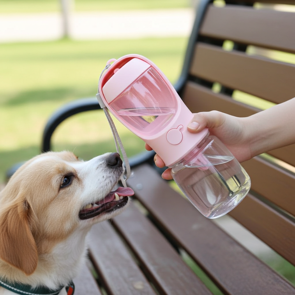 2-in-1 Portable Dog Water & Food Bottle
