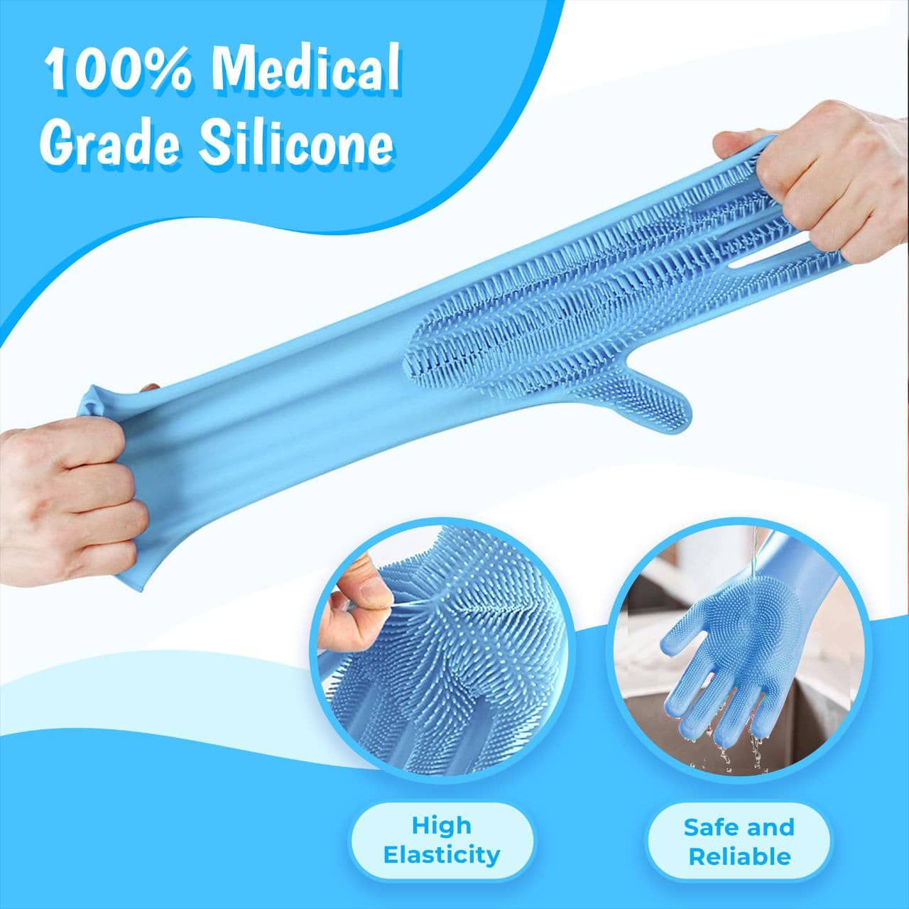 Rubber Scrubbers - Pet Bathing & Grooming Gloves