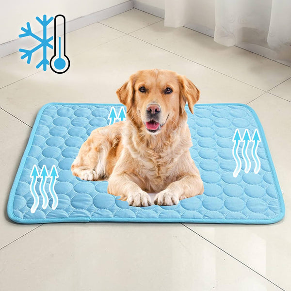PawCraze™ Cooling Pet Mat – Ice Silk Summer Bed for Dogs & Cats