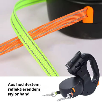Premium 3M Double Dog Leash with LED