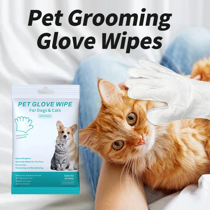 FurrWipe™ Pet Disposable Glove Wipes for bathing & Cleaning Dogs and Cats