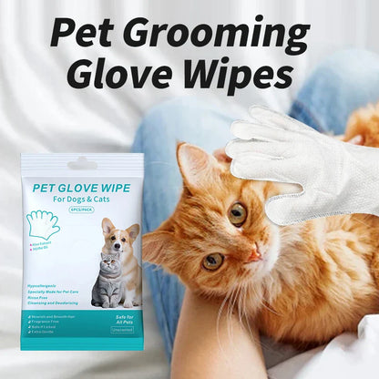 FurrWipe™ Pet Disposable Glove Wipes for bathing & Cleaning Dogs and Cats