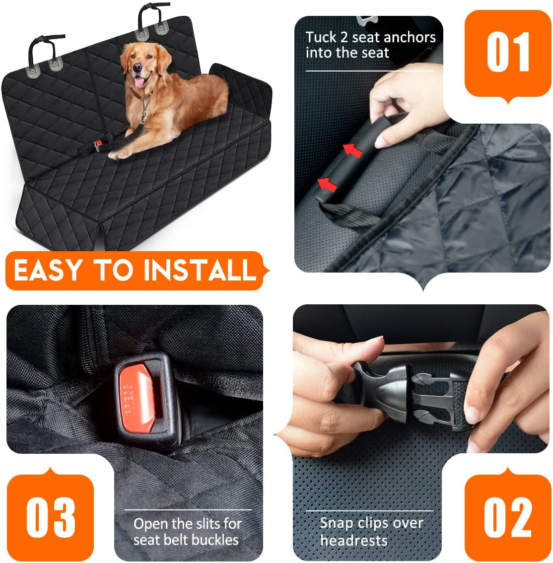 ComfyCruze™ Fitted  The Ultimate Fitted Backseat Protector for Pets & Kids