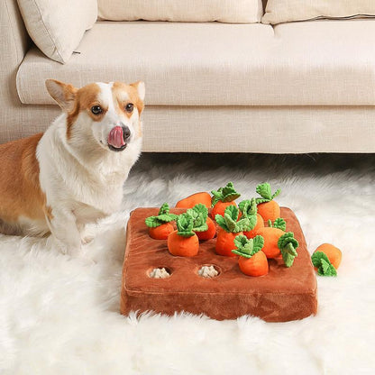 Interactive Carrot-Shaped Plush Radish Pulling Toy for Pets