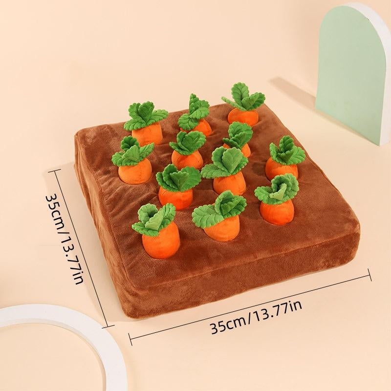 Interactive Carrot-Shaped Plush Radish Pulling Toy for Pets