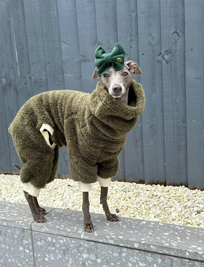 Khaki Turtleneck Fleece | Italian Greyhound Clothing