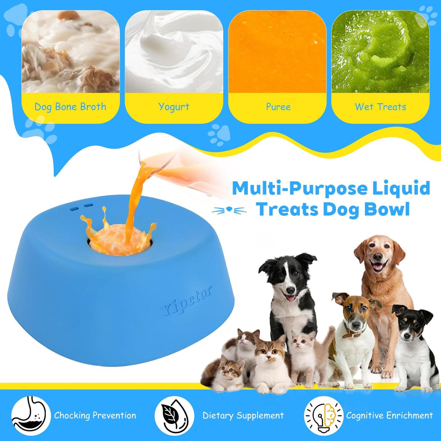 Dogs Liquid Lick Bowl