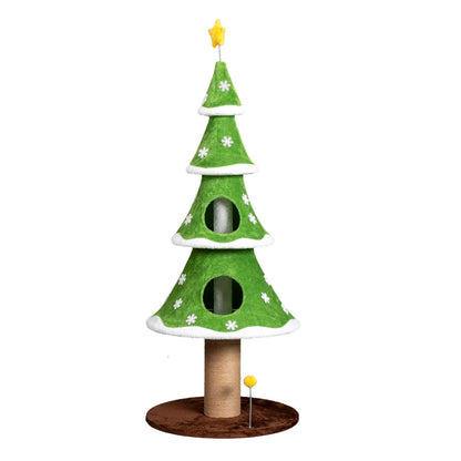 The Purr-mas Tree 59" Christmas Tree Cat Tower