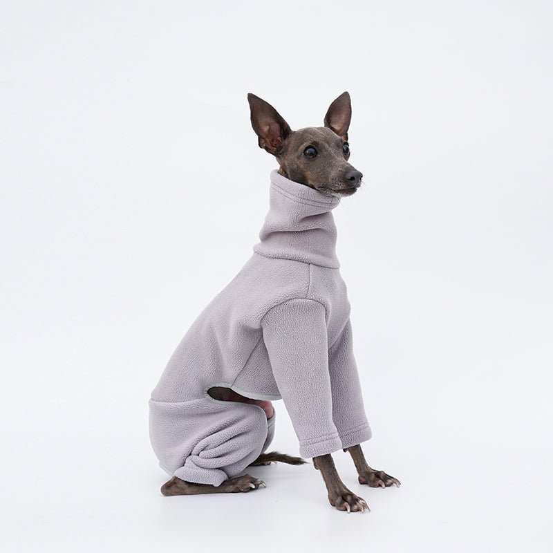 Turtleneck Fleece Onesie for Italian greyhound Whippet Dog Clothes