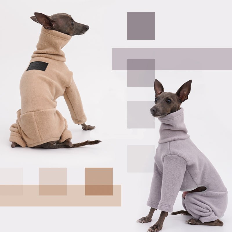 Turtleneck Fleece Onesie for Italian greyhound Whippet Dog Clothes