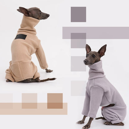Turtleneck Fleece Onesie for Italian greyhound Whippet Dog Clothes